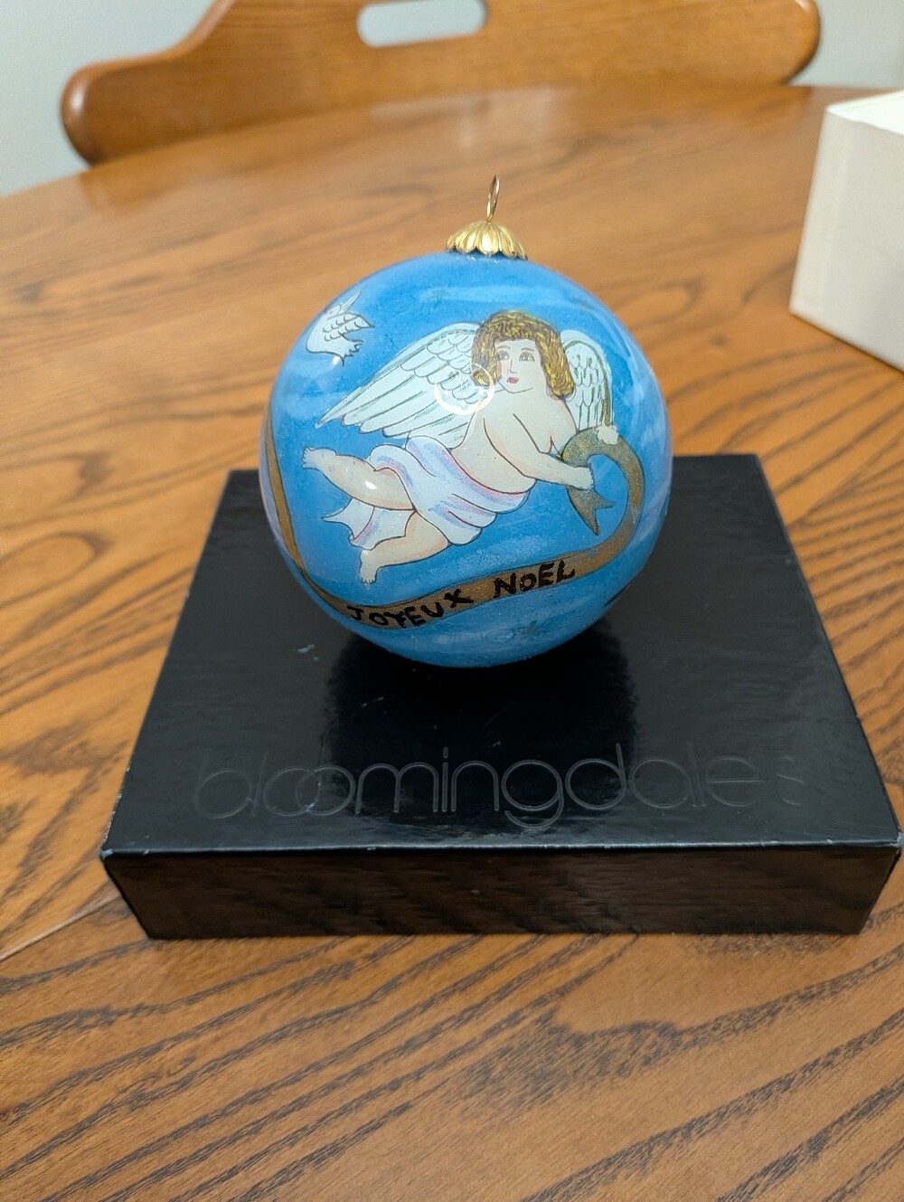 Li Bien Christmas Ornament NEW Pier 1 Imports Angel . Joyeux Noel. 2001. Vintage